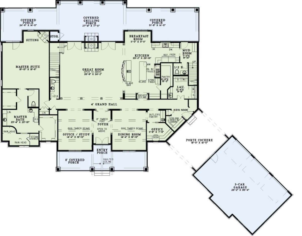 Floorplan 1 for House Plan #110-01018
