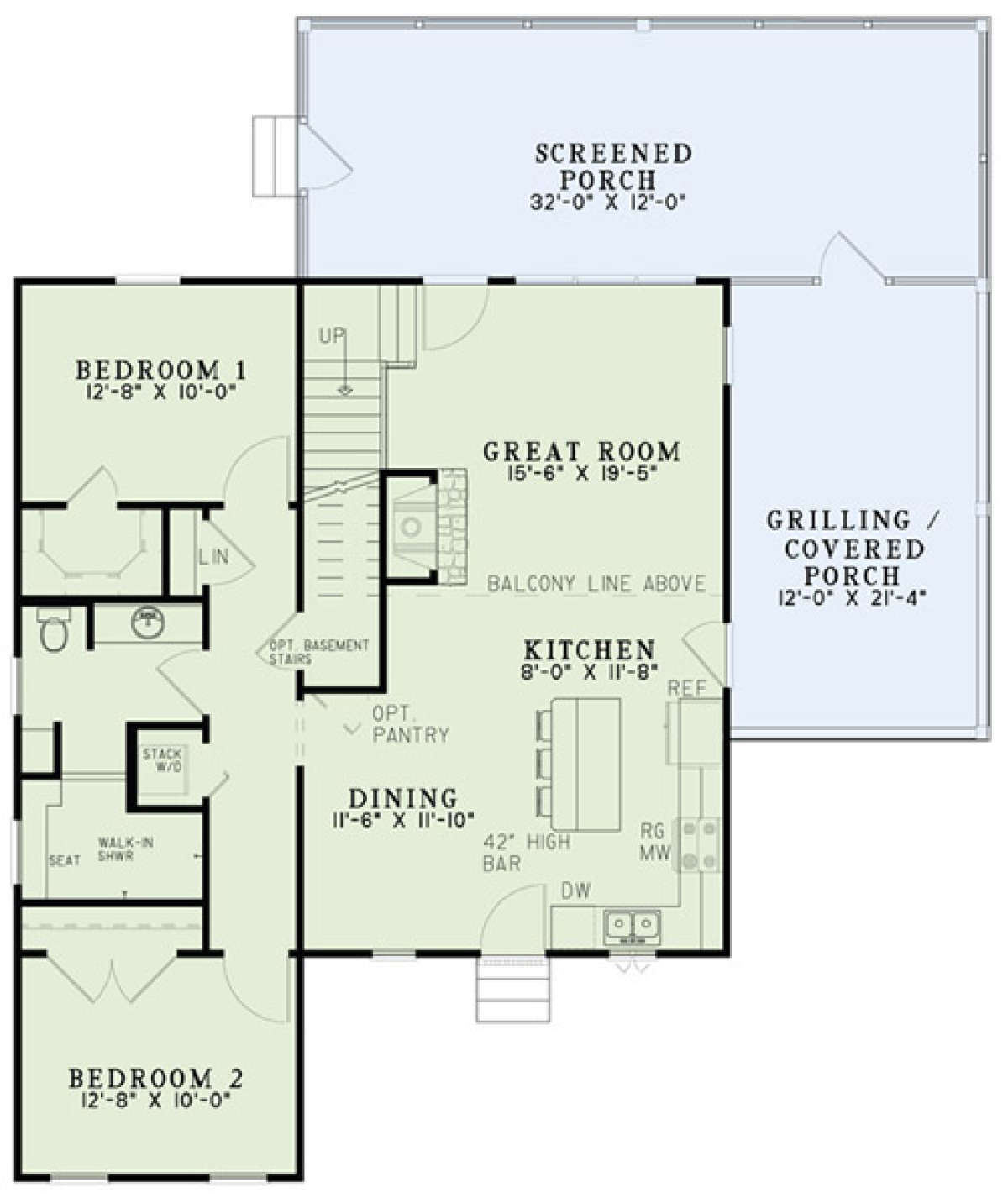 Floorplan 1 for House Plan #110-01020