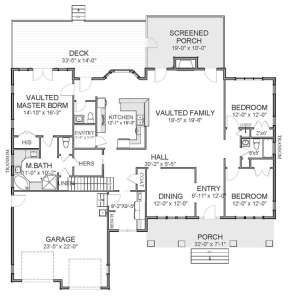 Floorplan 1 for House Plan #6849-00016