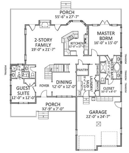 Floorplan 1 for House Plan #6849-00017