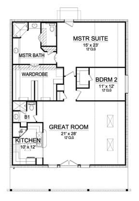 Floorplan 1 for House Plan #5445-00231