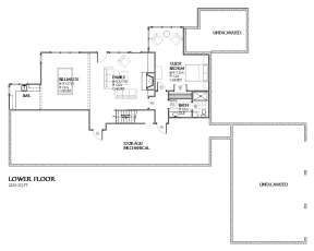 Basement Floor Plan for House Plan #1637-00104
