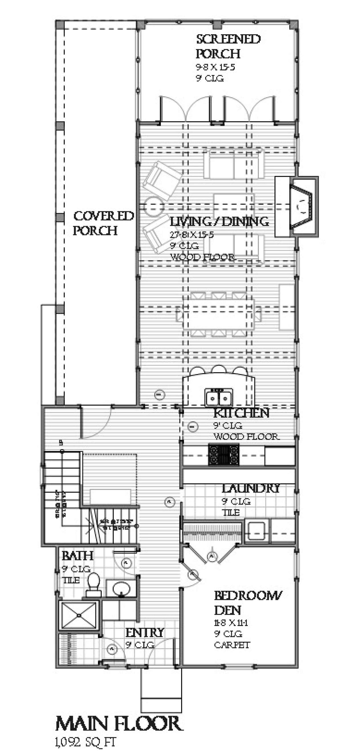 Floorplan 1 for House Plan #1637-00105
