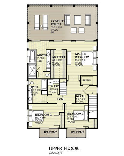 Second Floor for House Plan #1637-00106