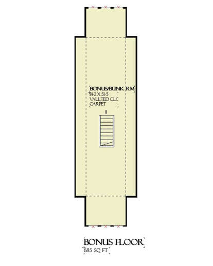 Optional Bonus Room for House Plan #1637-00106