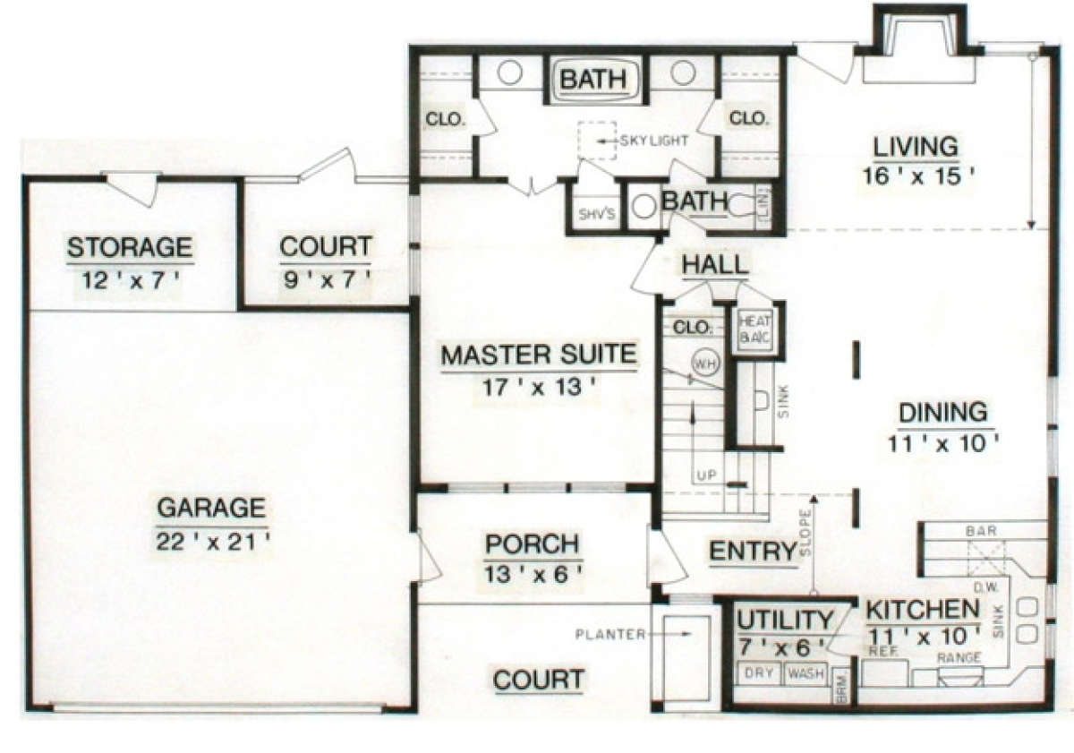 Floorplan 1 for House Plan #048-00236
