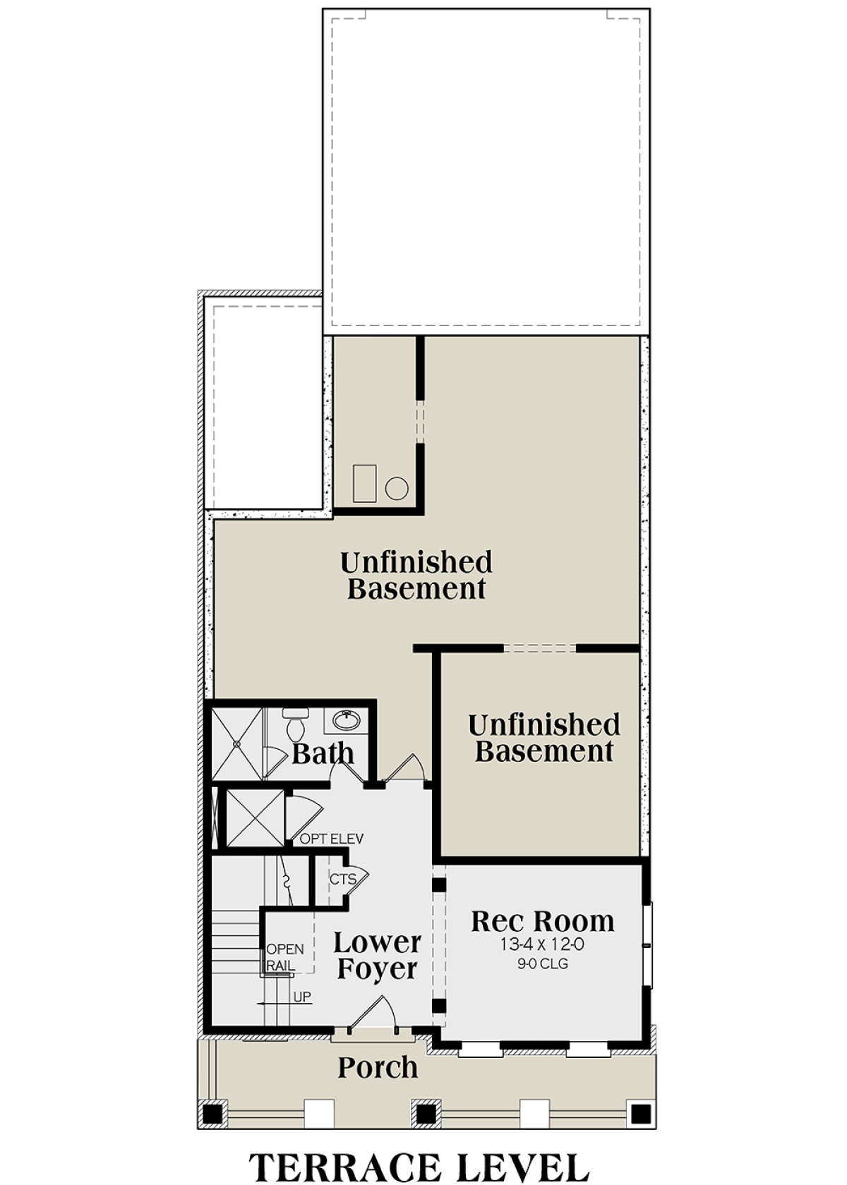 Basement for House Plan #009-00242