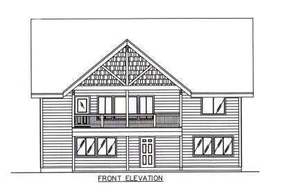 Cabin House Plan #039-00558 Elevation Photo