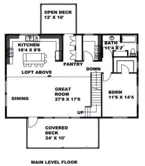 Floorplan 1 for House Plan #039-00558
