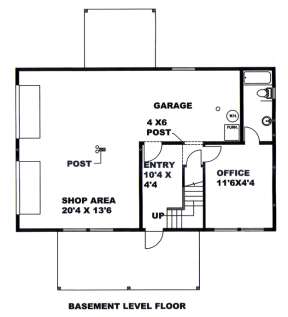 Basement Floor Plan for House Plan #039-00558