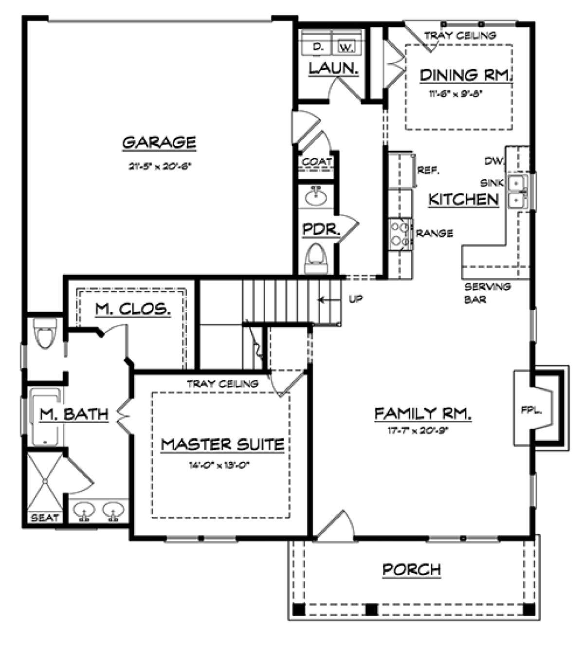 Floorplan 1 for House Plan #3418-00006