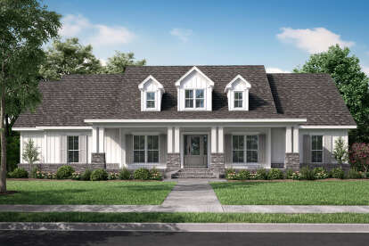 4 Bed, 2 Bath, 2420 Square Foot House Plan - #041-00114