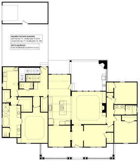 Main Floor w/ Basement Stair Location for House Plan #041-00114