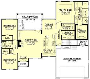 Main Floor for House Plan #041-00115