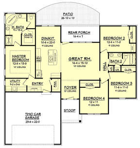 Main Floor for House Plan #041-00116
