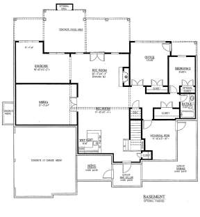 Basement Floor Plan for House Plan #286-00055