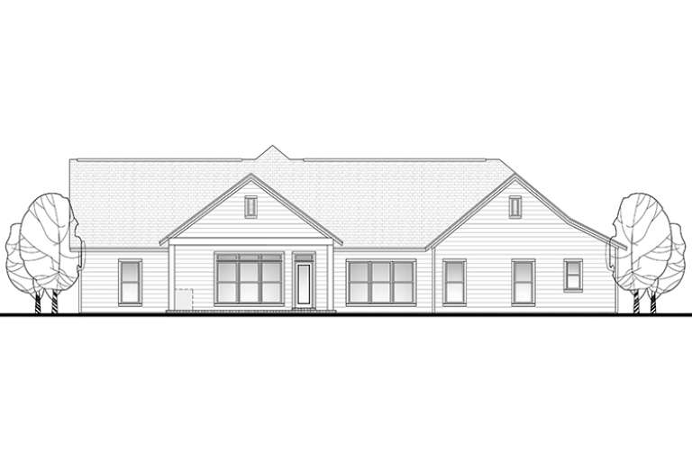 Ranch House Plan #041-00117 Elevation Photo