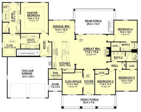 Main Floor for House Plan #041-00117