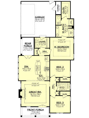 Main Floor  for House Plan #041-00118