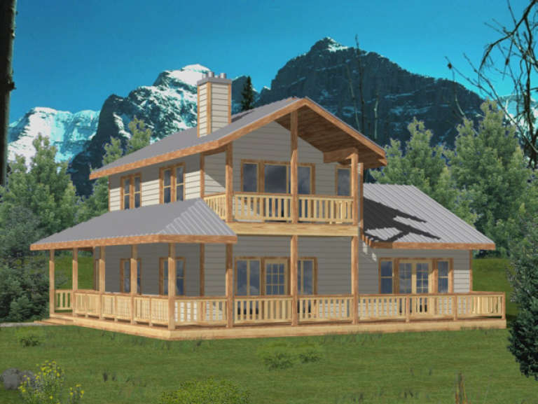 House Plan House Plan #1684 Rear Elevation