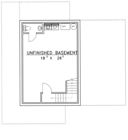 Basement Floor for House Plan #039-00346