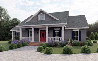 Farmhouse House Plan #348-00239 Elevation Photo