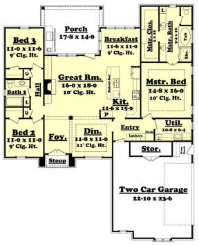 Main Floor for House Plan #041-00120