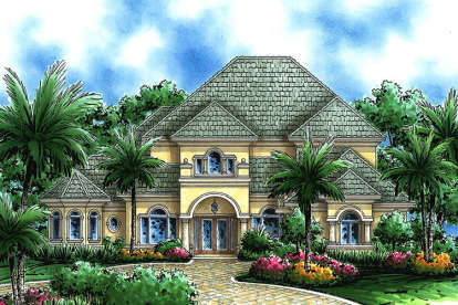 5 Bed, 5 Bath, 4397 Square Foot House Plan - #1018-00214