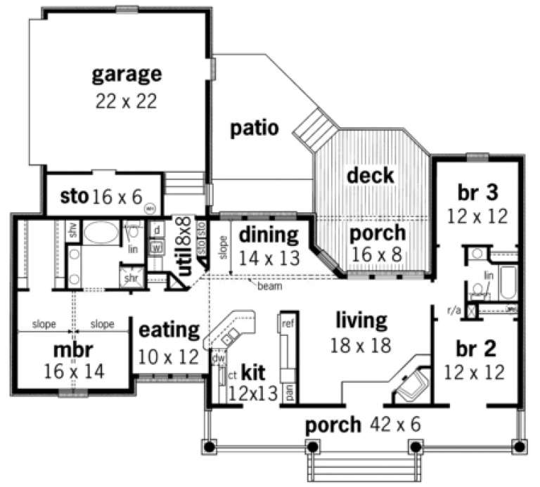 House Plan House Plan #1685 Drawing 1