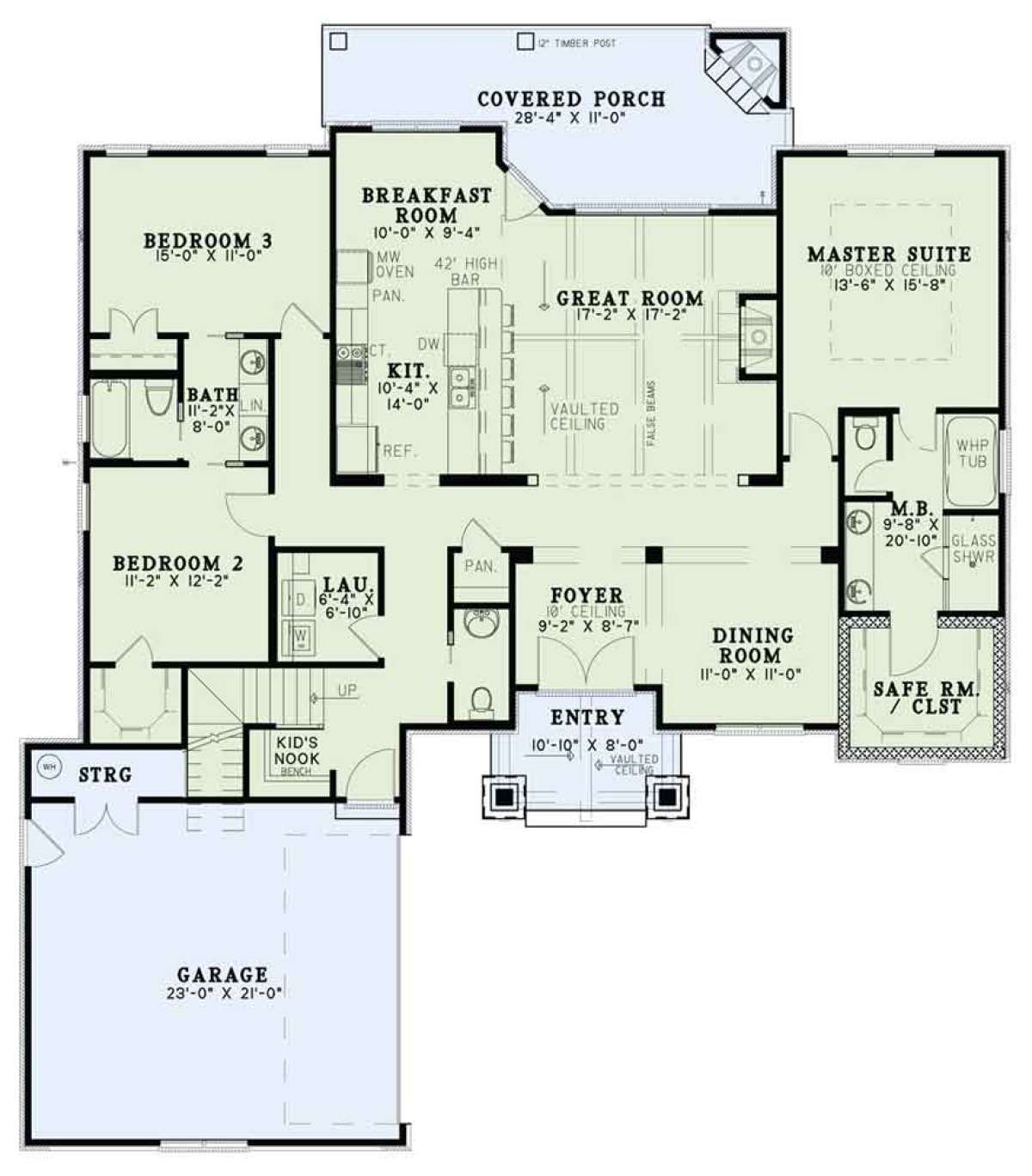 Floorplan 1 for House Plan #110-01022