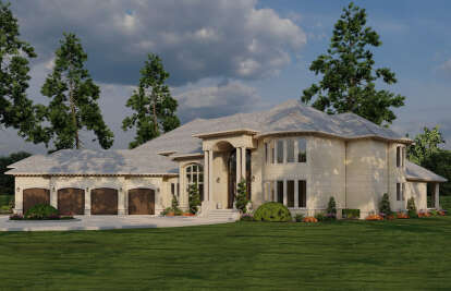 Luxury House Plan #110-01023 Elevation Photo
