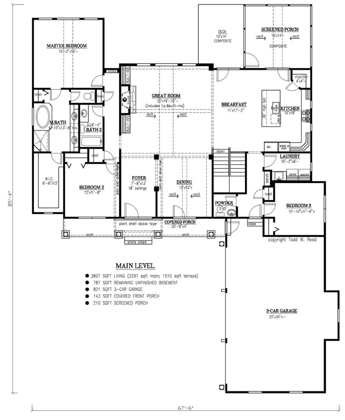 Floorplan 1 for House Plan #286-00056