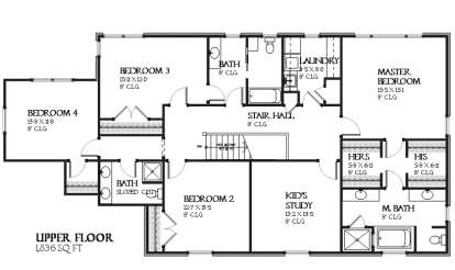 Floorplan 2 for House Plan #1637-00107