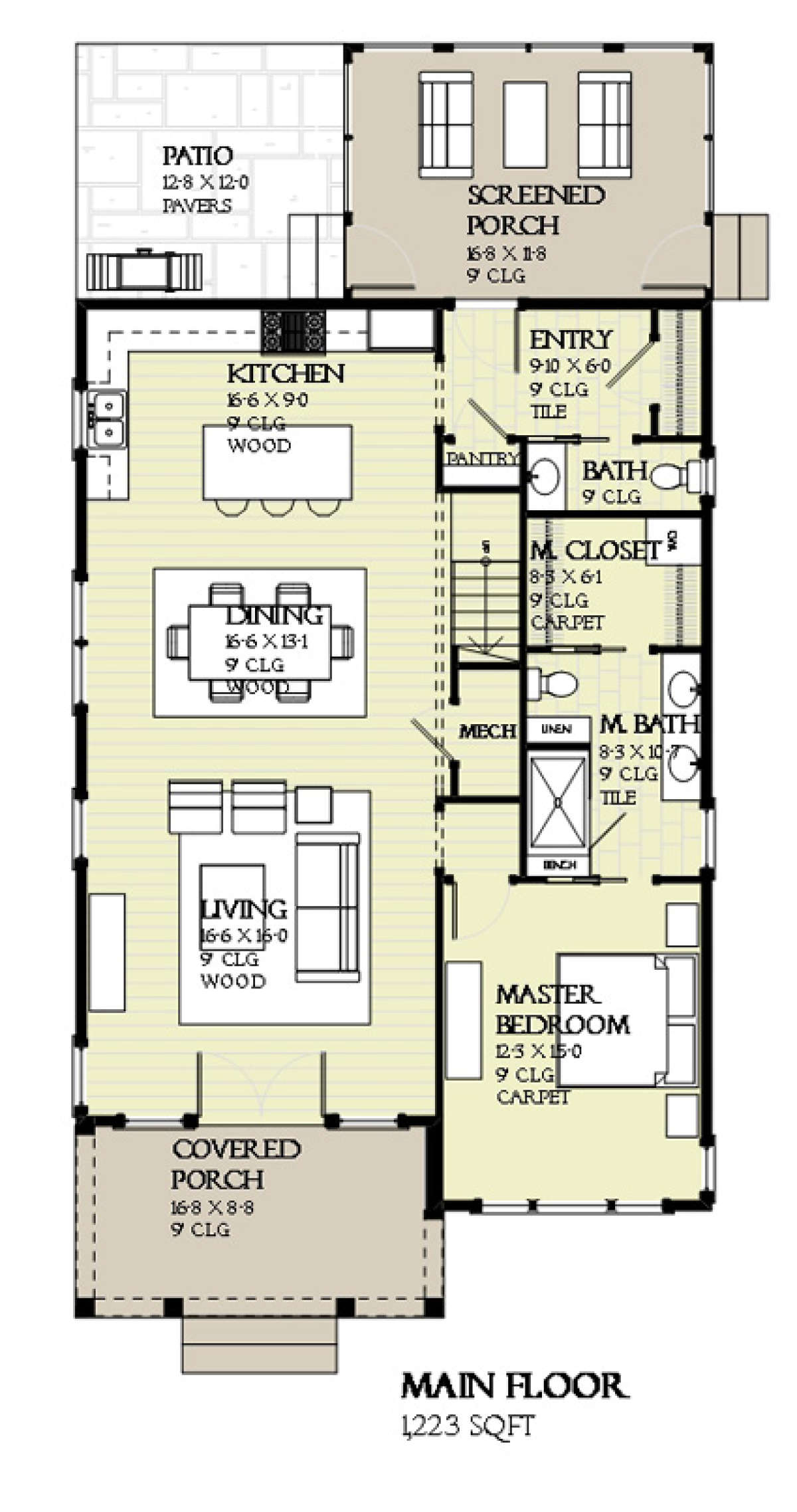 Floorplan 1 for House Plan #1637-00108