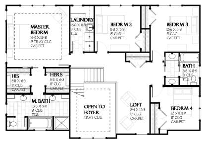 Floorplan 2 for House Plan #1637-00109