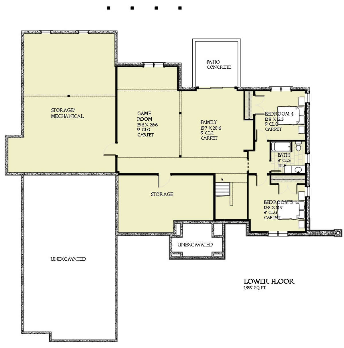 Basement for House Plan #1637-00111