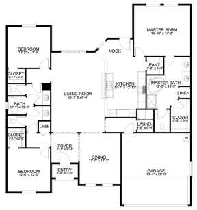 Floorplan 1 for House Plan #9940-00005