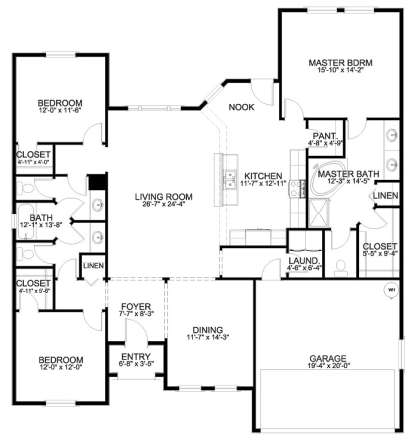 Floorplan1 for House Plan #9940-00005