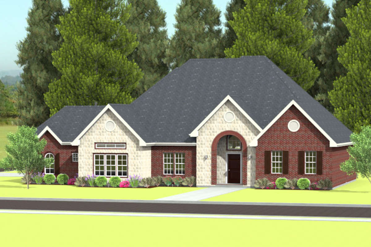 French Country House Plan #9940-00006 Elevation Photo