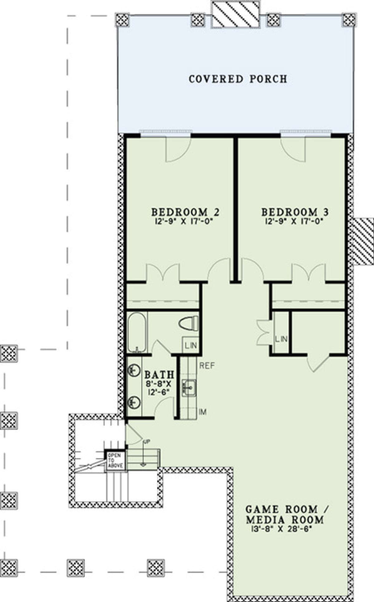 Basement Floor Plan for House Plan #110-01024