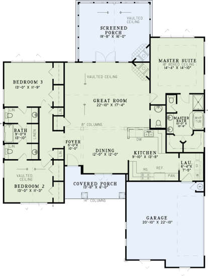 Floorplan1 for House Plan #110-01025