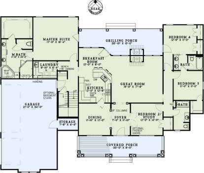 Main Floor for House Plan #110-01026