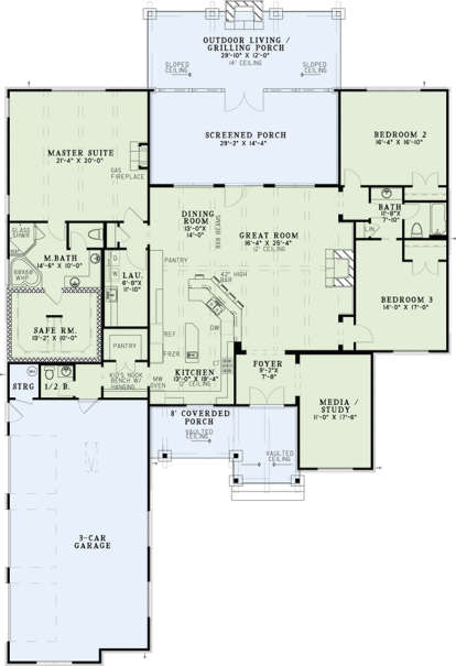 Floorplan1 for House Plan #110-01027