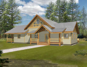 Vacation House Plan #039-00348 Elevation Photo