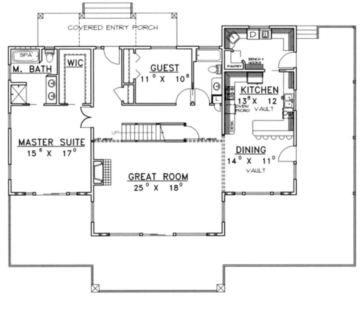 Main Floor for House Plan #039-00348