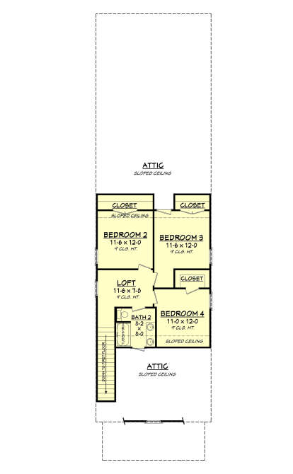 Second Floor for House Plan #041-00121