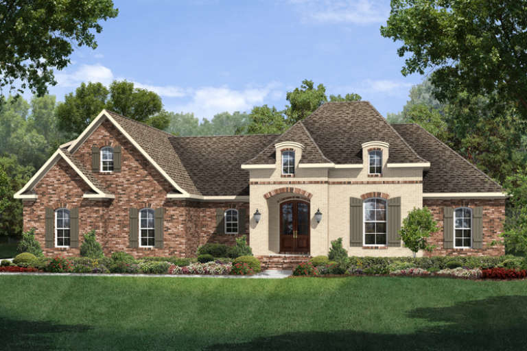 French Country House Plan #041-00123 Elevation Photo