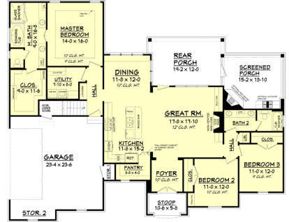 Main Floor for House Plan #041-00123