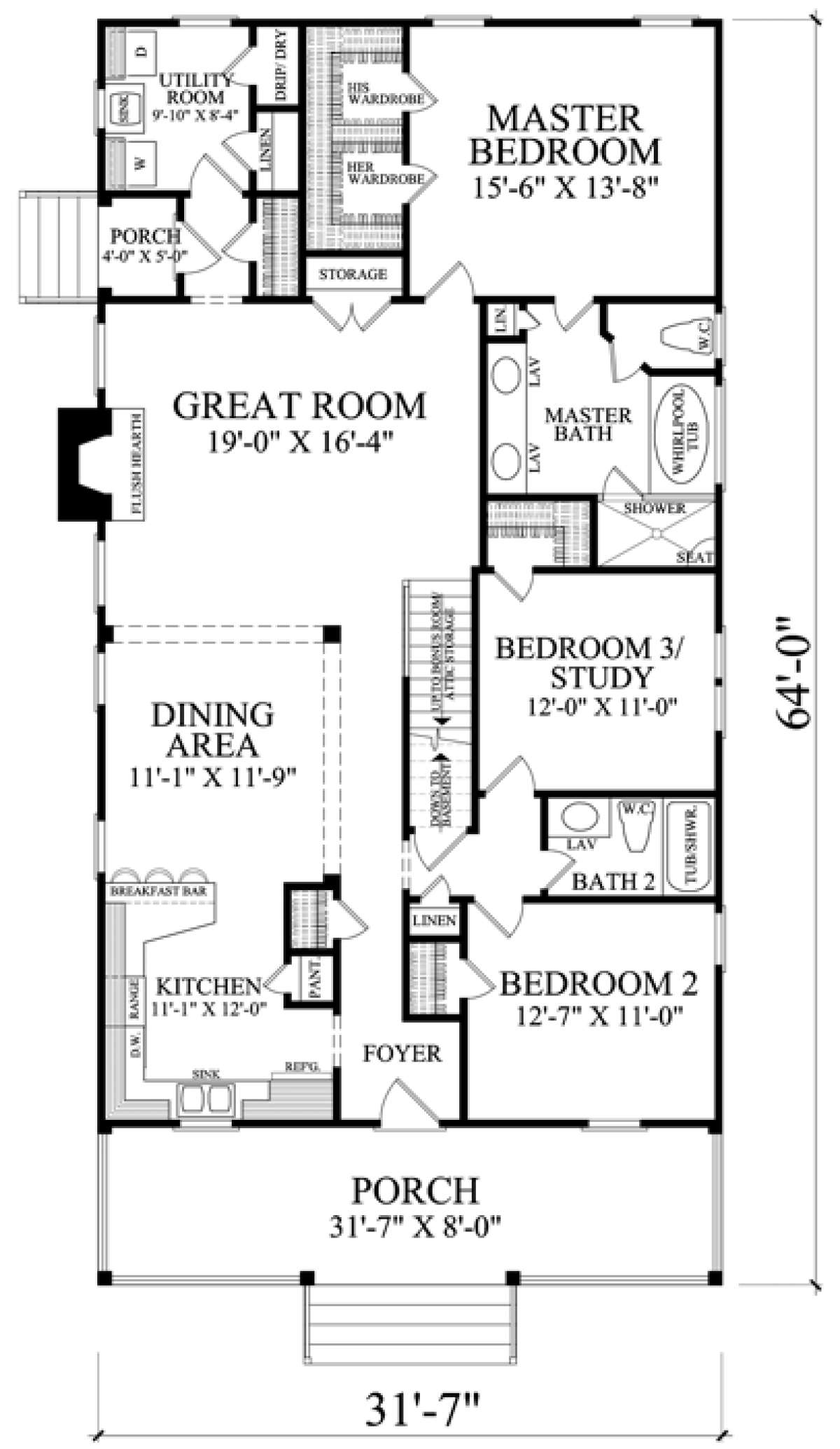 Floorplan 1 for House Plan #7922-00227
