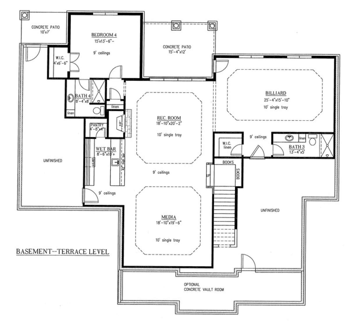 Basement Floor Plan for House Plan #286-00057